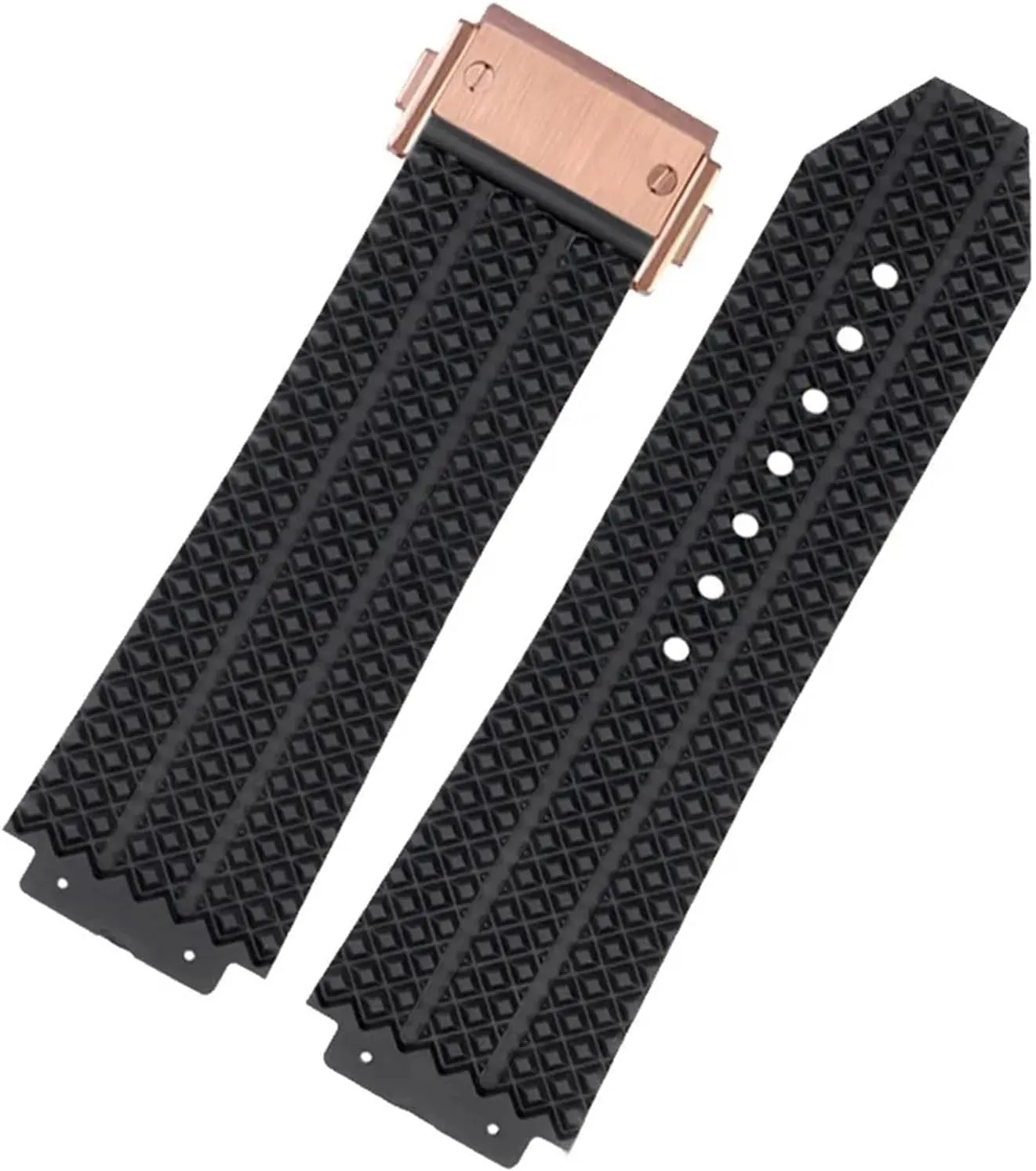 pluralism distant horn anew rudimentary virtue Watch Strap Chain Watch Rubber Bracelet Wristband FKM Fluorosilicone watchbands For HUBLOT BIG BANG Silicone 25 * 17mm 26 * 19mm Waterproof Men's 