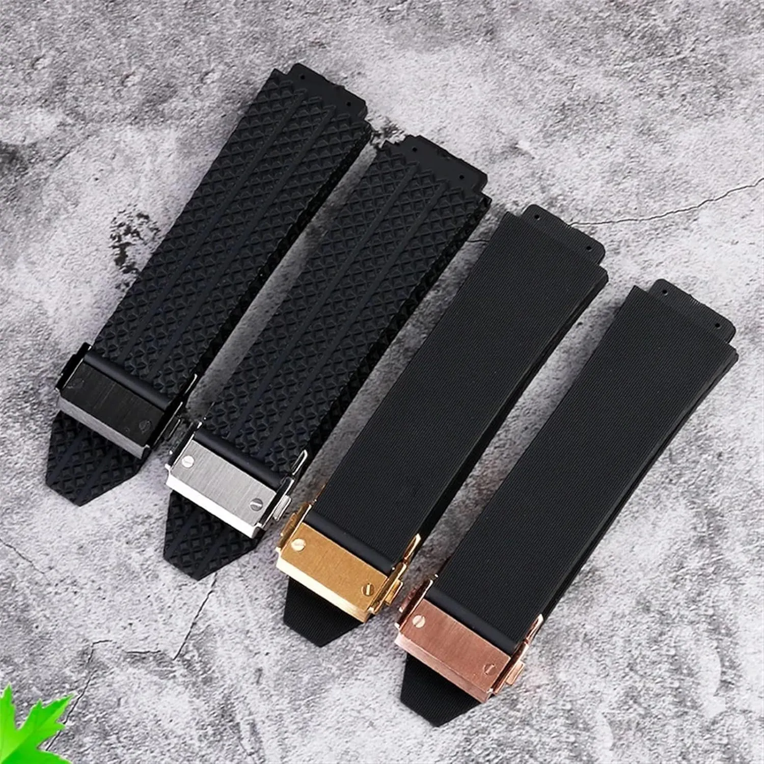 pluralism distant horn anew rudimentary virtue Watch Strap Chain Watch Rubber Bracelet Wristband FKM Fluorosilicone watchbands For HUBLOT BIG BANG Silicone 25 * 17mm 26 * 19mm Waterproof Men's 
