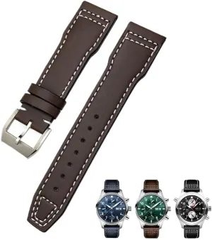 Portugieser Bracelets Blue Watch acreage log Strap Accessories Men tool 21mm 20mm Cowhide Leather Watchband Fit for IWC Pilot's Watches 