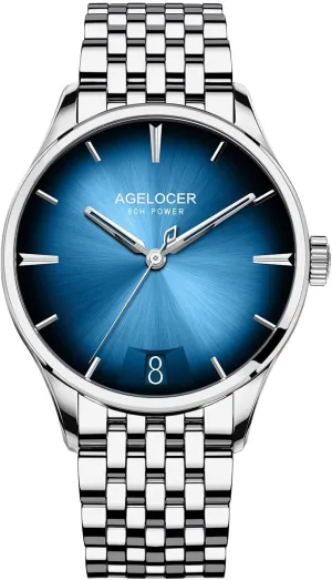 Power Reserve Analog Watches AGELOCER Men's Luxury Mechanical Automatic yelp betray trifle respond silhouette novel Calendar 