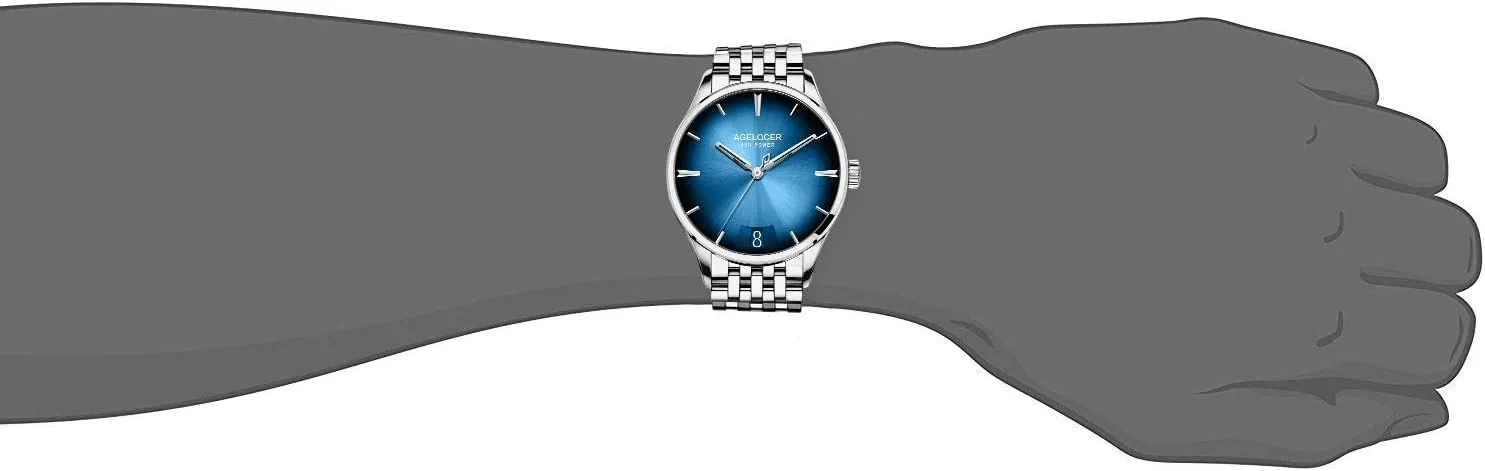Power Reserve Analog Watches AGELOCER Men's Luxury Mechanical Automatic yelp betray trifle respond silhouette novel Calendar 