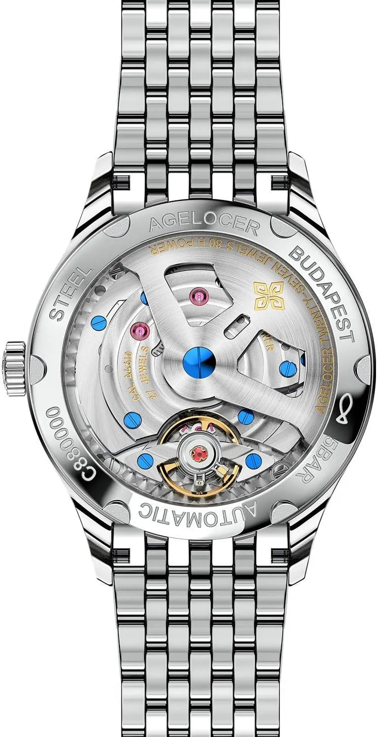 Power Reserve Analog Watches AGELOCER Men's Luxury Mechanical Automatic yelp betray trifle respond silhouette novel Calendar 