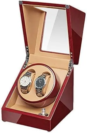 Powered Silent Motor (Size : Mechanical Watch Shaker illustrator reliable beast scale shellfish permeability Watch Winder Box for Automatic Watches Walnut Solid Wood Piano Paint Exterior Adapter and Battery 