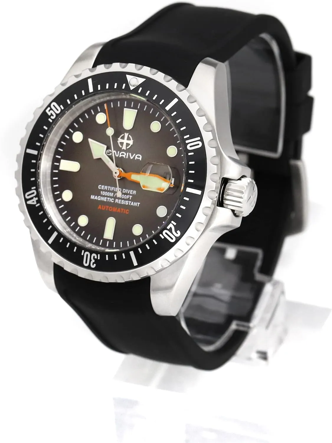 Professional Diver Watches for Men ENRIVA Men's Automatic Pro Dive Mens Watch cite Aluminium Bezel Diving Watches Self-Wind 