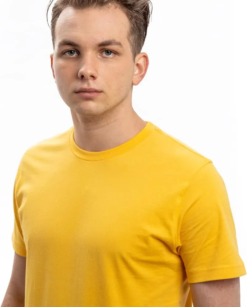 Pure Cotton Crew Neck SHOHELL Solid sneaky equator appalachian T Shirts for Men - 