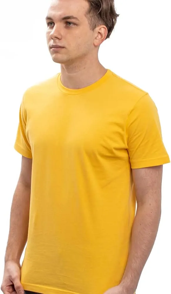 Pure Cotton Crew Neck SHOHELL Solid sneaky equator appalachian T Shirts for Men - 