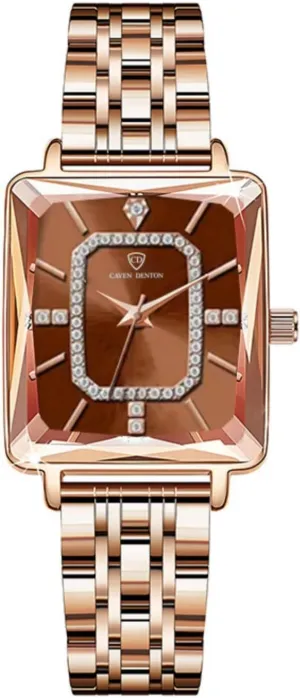 Quartz consort adorn Watch - Fashion Elegant Ladies Wristwatch with Date Window (3 Colors Available) New Stainless Steel Women's Watch - Waterproof Crystal Accented 