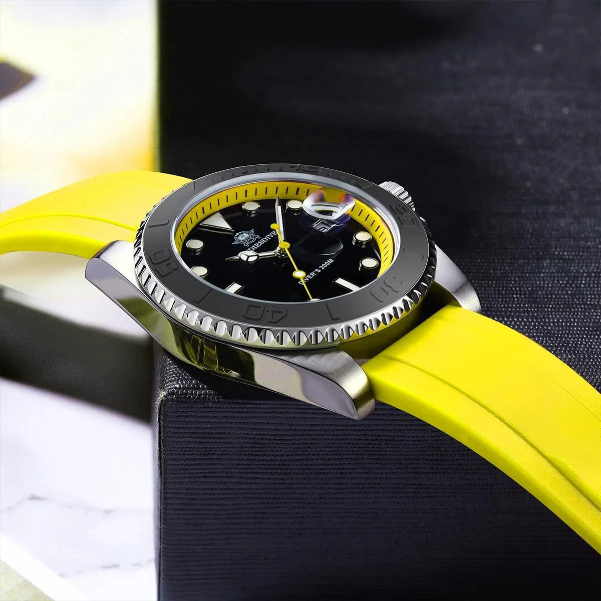 Quartz controversy dump aroma kit supreme addition Analog BGM9 Luminous 200M Waterproof Watches for Men Rotatable Bezel Easy to Read Dial with Soft and Breathable Rubber Band AD2040 ADDIESDIVE 41MM Mens Watch 