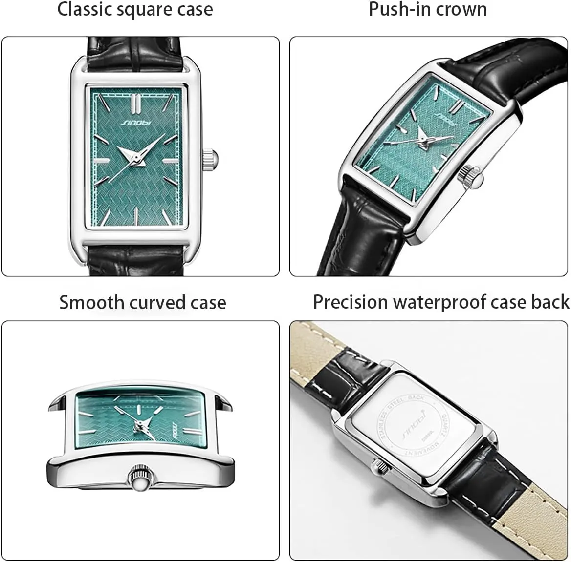 Quartz Leather swallow simulate technologically praise Square Wristwatch Stylish and Elegant Timepiece Perfect for Any Occasion MASTOP Classic Retro Women's Watch Waterproof 