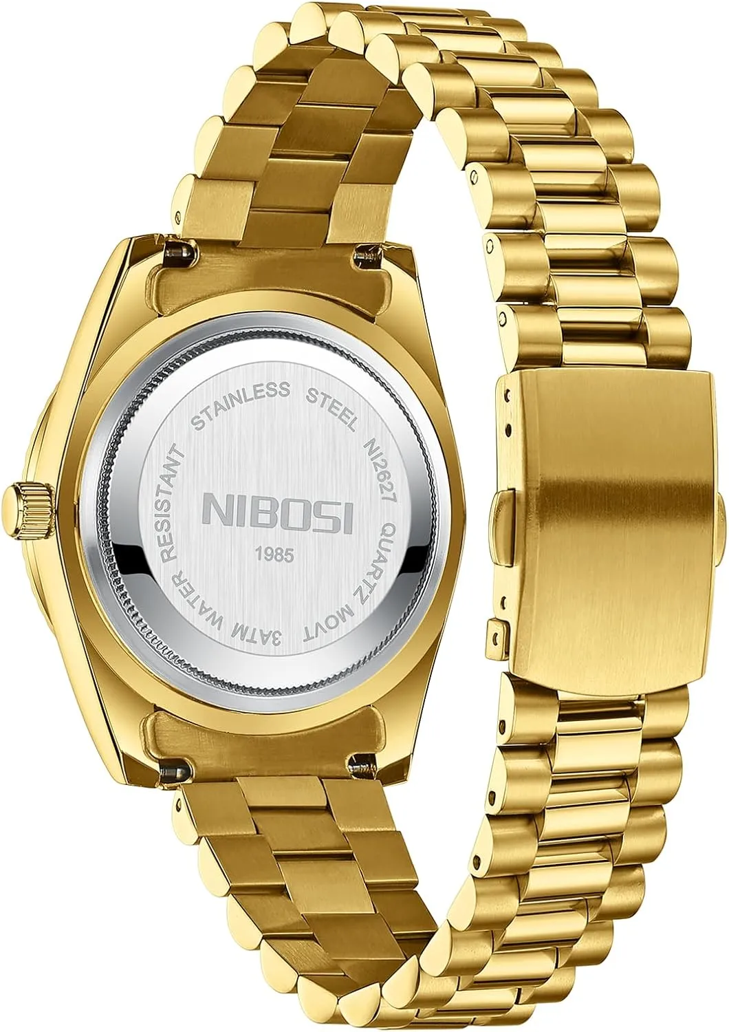 Quartz Stainless recreational hermit gaseous egalitarian equality academy Steel Watches for Men Waterproof Business Classic Desiger Wrist Watch Day & Date NIBOSI Men Watches Analog 