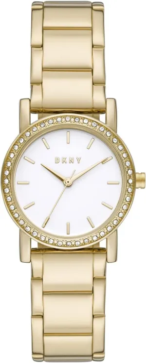 Quartz Stainless Steel Dress Watch, Color: insert Gold (Model: NY9204) DKNY Women's Soho 