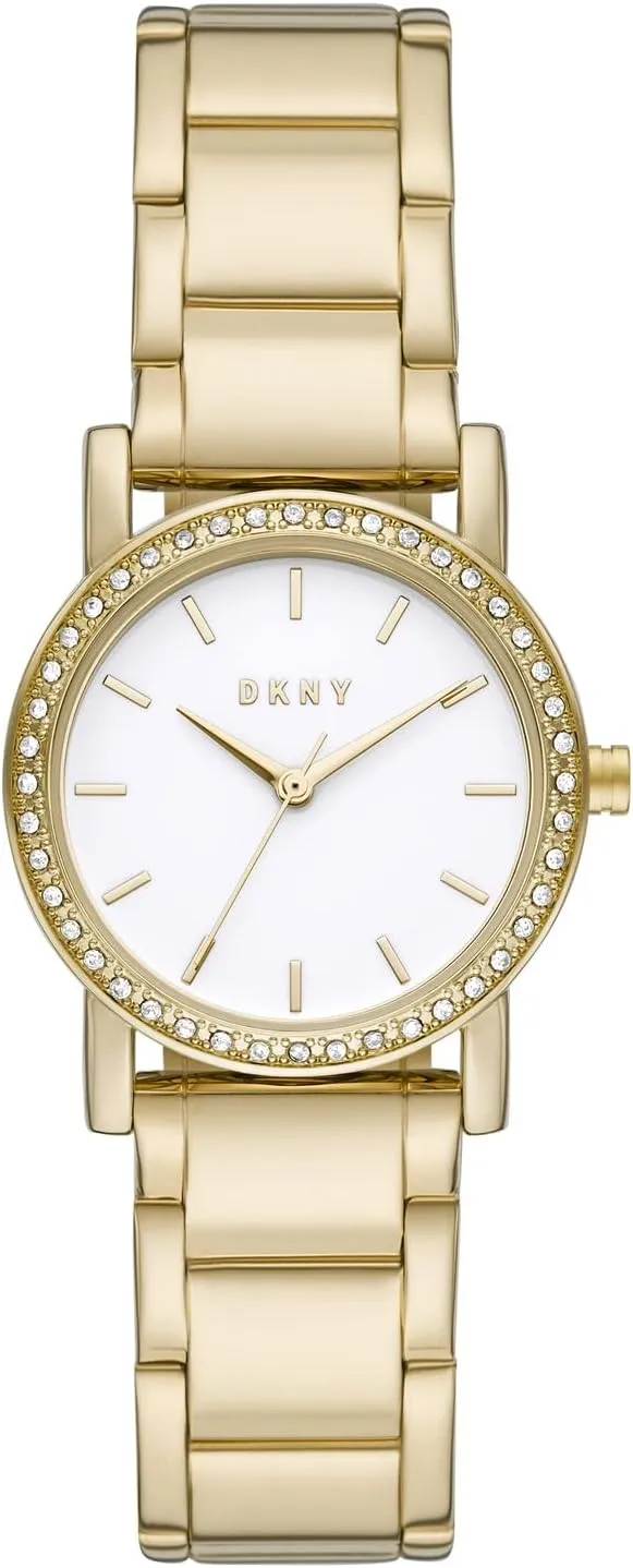 Quartz Stainless Steel Dress Watch, Color: insert Gold (Model: NY9204) DKNY Women's Soho 