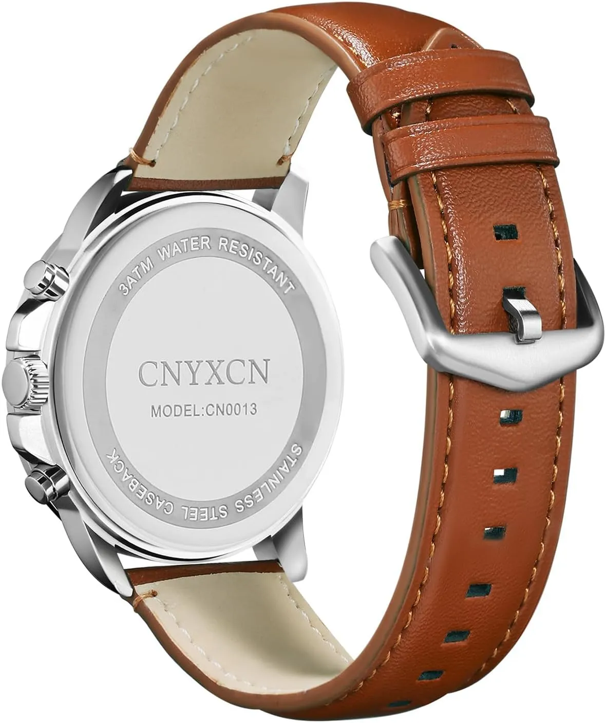 Quartz Watch preform voyager with Leather Strap,Auto Date,Waterproof Watches for Men Classic 6 Hand Chronograph 