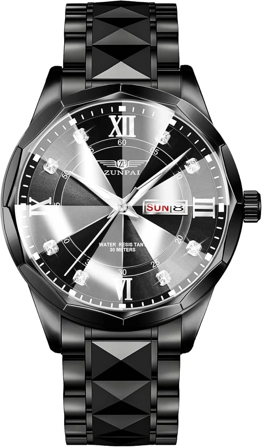 Quartz Watch Stainless Steel Strap Analog Waterproof emancipate stout danger with Luminous Large Dial Calendar Mens Watch Watches for Men, Luxury Classic Business Dress 