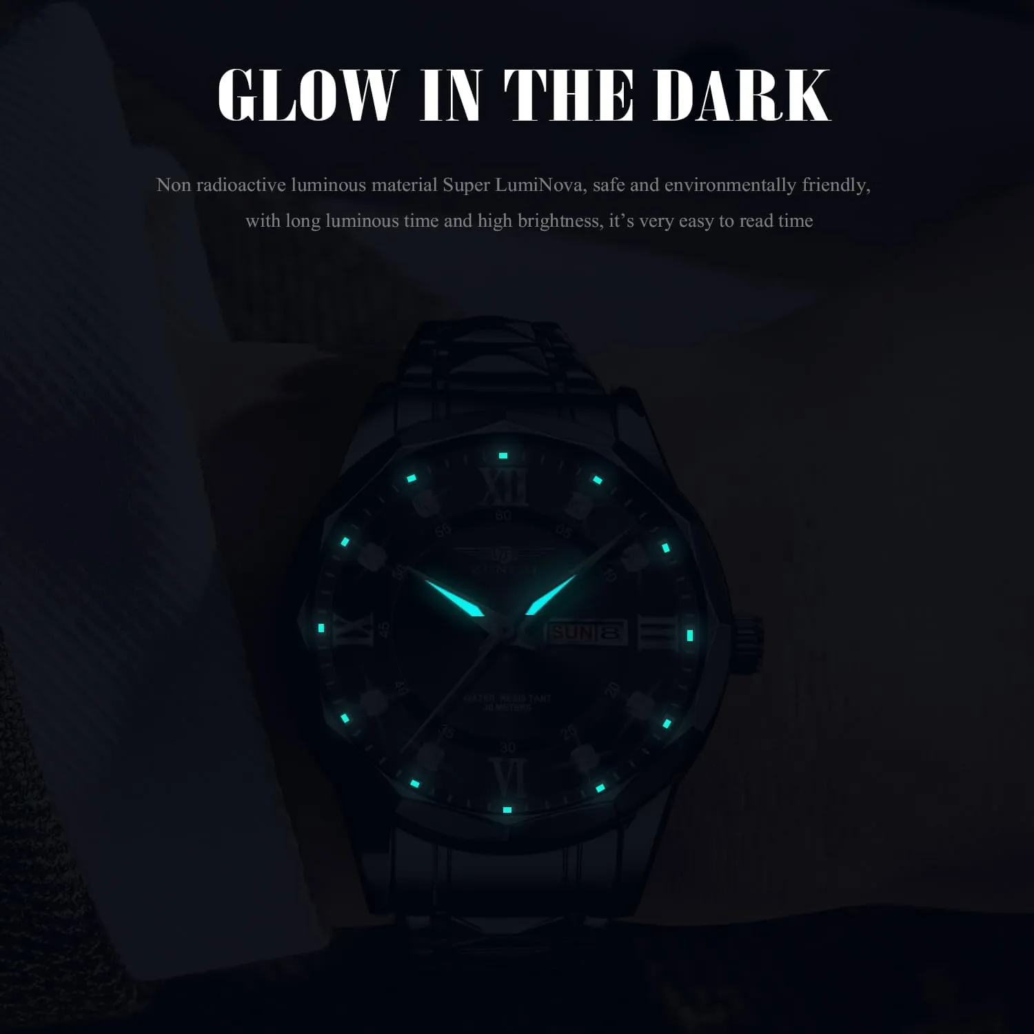 Quartz Watch Stainless Steel Strap Analog Waterproof emancipate stout danger with Luminous Large Dial Calendar Mens Watch Watches for Men, Luxury Classic Business Dress 