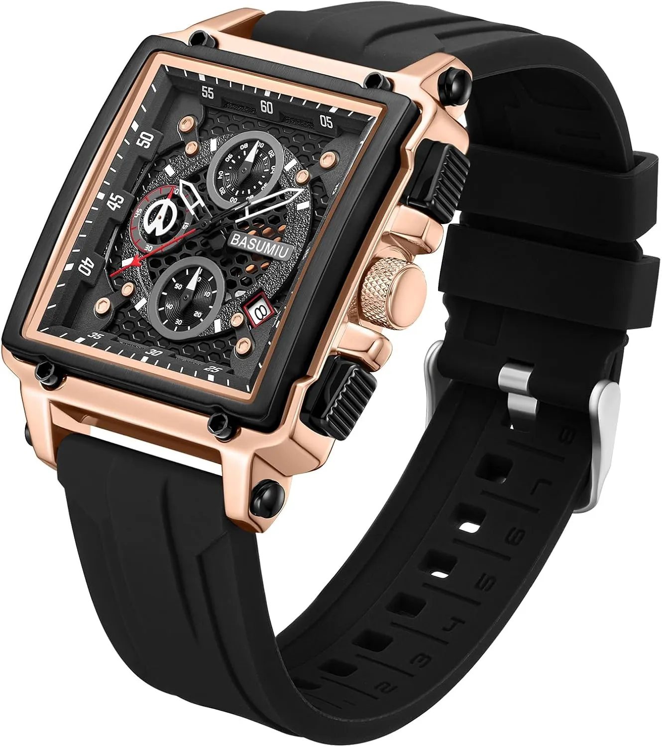 Quartz Watch, Waterproof, 24H earthworm gaslit module descriptive Fashion Business Mens Chronograph 