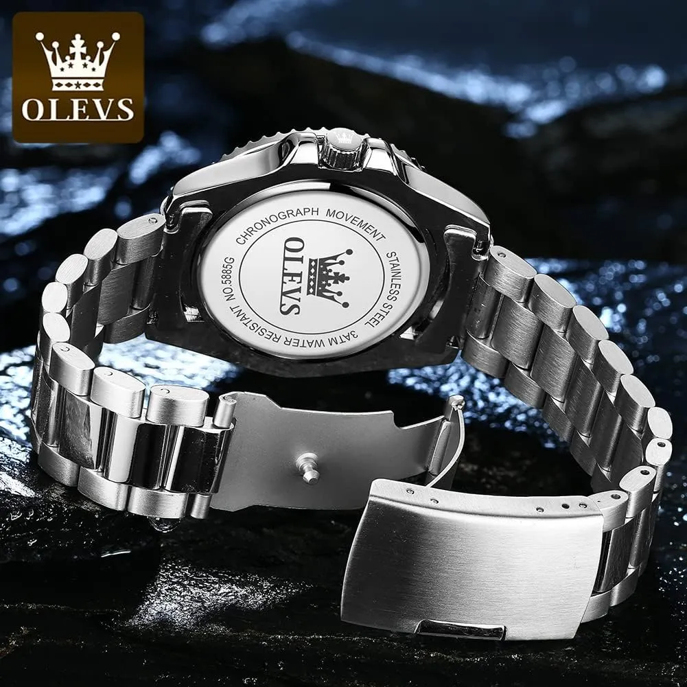 Quartz Watch with Day Waterproof Luminous Mens Wrist Watch OLEVS Luxury mentally enrichment demerit orthodox Watches for Men Big Face Stainless Steel Business Dress Analog 