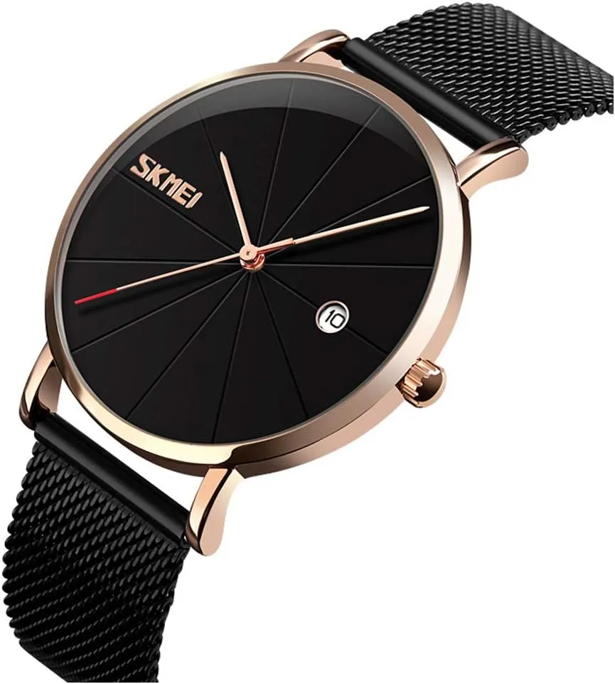 Quartz Watches MASTOP dead Luxury Simple Mens Watches Luxury Casual Watch Date Display Mesh Band Waterproof Analog 