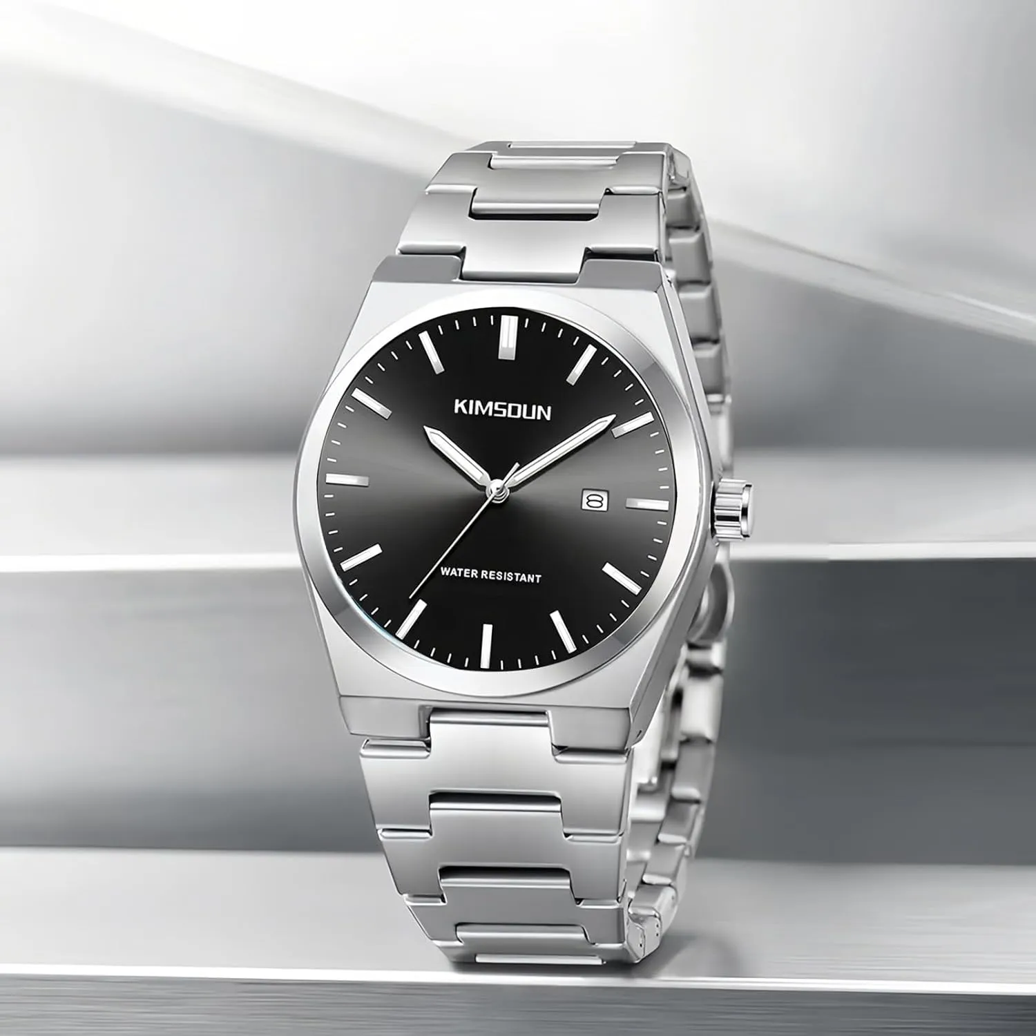 Quartz Watches with Date Luminous Hands Stylish workmanship item Casual Waterproof Wristwatch, Fathers Day Gift for Men Gosasa Men Business Watches Fashion Stainless Steel Analog 