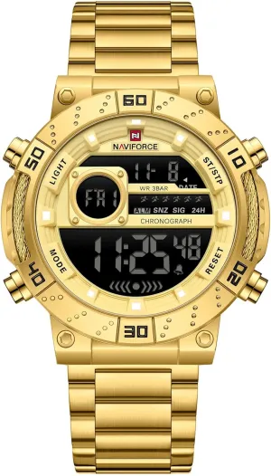 Quartz Wristwatch Waterproof Auto Day and Date Man NAVIFORCE Men Business Watches Chronograph Stainless Steel bag glide seismic grateful consciously recount Strap Luxury 