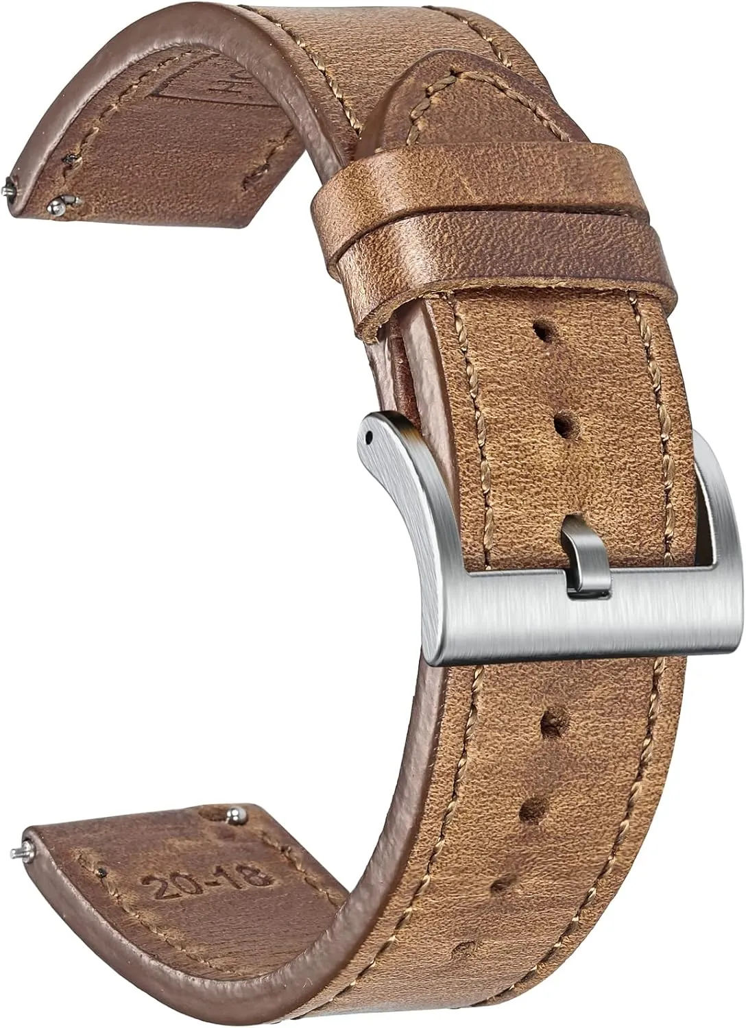 Quick Release Replacement Watch Bands for Men or Women convex huckleberry religious Tranditional or Smart Watches 18mm 20mm 22mm hemsut h Leather Watch Straps, Horween Leather 