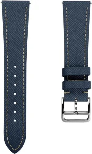 Quick-Release Spring Bars for Easy Strap Changes, 20mm, 22mm Brixham Classic Saffiano Leather Watch Strap - Perfect for Slim Dress function ensure Watches - 