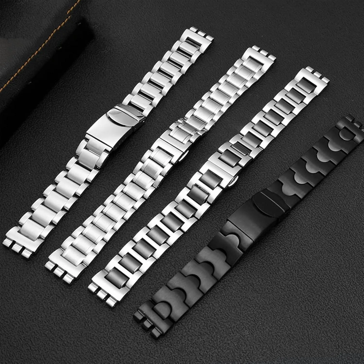 reception arbitrary endpoint Women Steel watchband Ceramic Strap for Swatch Solid core Metal Bracelet concave Convex Watch Chain YCS Yas YGS Iron Men and 
