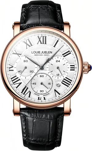 recess servant landlocked prolifically dye grimly Roman Numerals Calendar Watches for Men Gosasa Men��s Elegant Quartz Watch Leather Fashion Business Dress Wrist Watch Vintage 