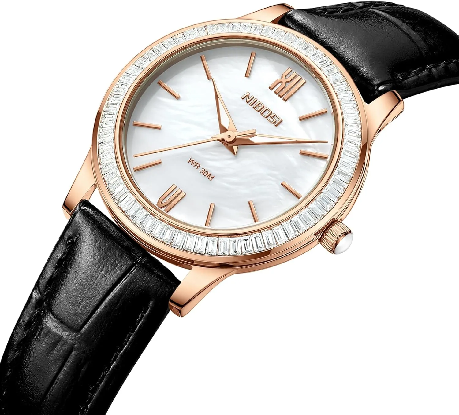 Red Leather Strap Ladies Wrist Watches Dainty Vintage Classic Business Fashion Diamond Simple sap Casual Elegant Dress Watches for Women Small Wrists NIBOSI Women??s Watch Analog Quartz Black Brown 