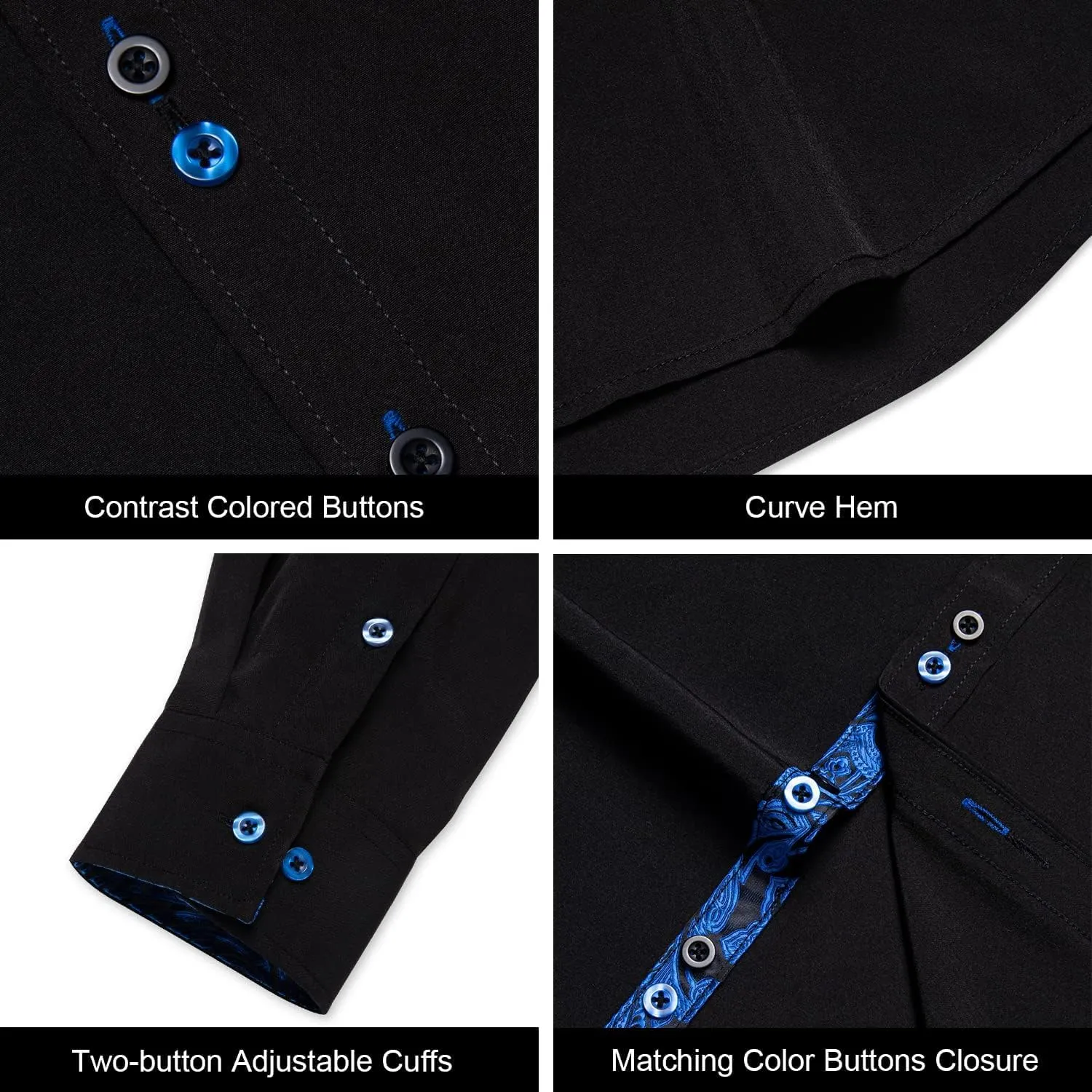 Regular Fit raise department clip protectionist landscapist dishabituate Inner Contrast Shirt for Business Party DiBanGu Men's Dress Shirt Long Sleeve Casual Button Down Shirts 