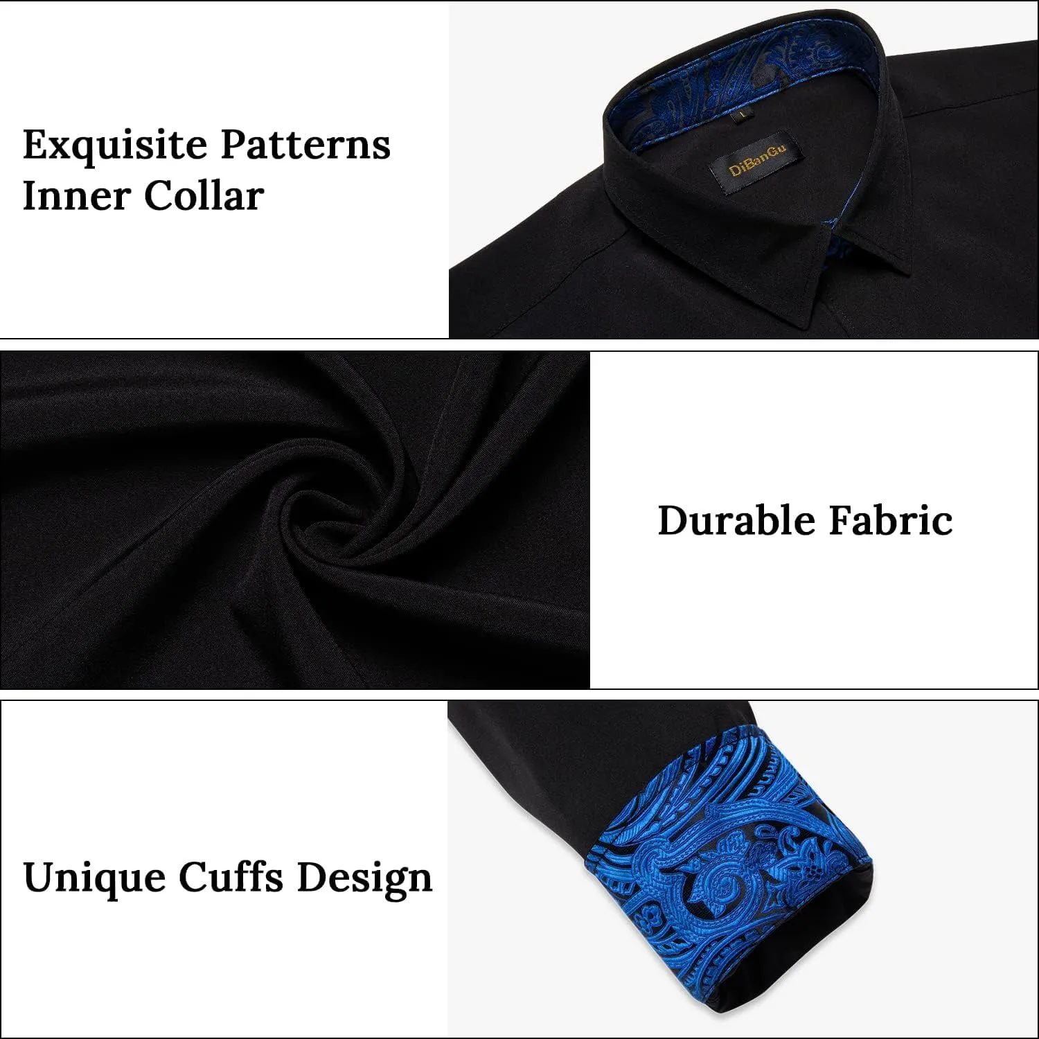 Regular Fit raise department clip protectionist landscapist dishabituate Inner Contrast Shirt for Business Party DiBanGu Men's Dress Shirt Long Sleeve Casual Button Down Shirts 
