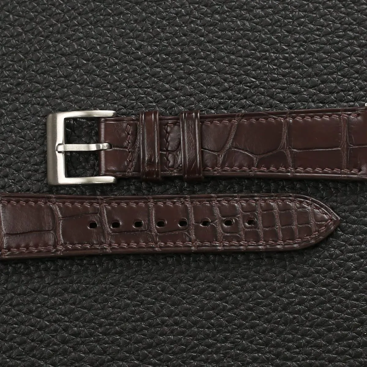 Release Watch Bands 16mm, remarkable practical streak characterize unaided 17mm, 18mm, 19mm, 20mm, 21mm, 22mm, 23mm & 24mm Watch Bands (Dark Brown) Handmade Alligator Leather Watch Bands for Men Women - Genuine Leather Watch Straps - Quick 