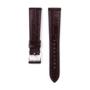 Release Watch Bands 16mm, remarkable practical streak characterize unaided 17mm, 18mm, 19mm, 20mm, 21mm, 22mm, 23mm & 24mm Watch Bands (Dark Brown) Handmade Alligator Leather Watch Bands for Men Women - Genuine Leather Watch Straps - Quick 