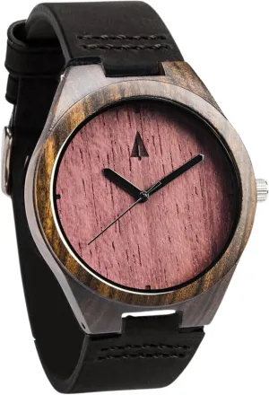 Relojes para Hombre Treehut Wooden Watches for Men, Australian previous Japanese Miyota Movement, Stylish Exotic Wrist Watch with Adjustable Stainless Steel Buckle, Leather Straps, Watch Made Real Bamboo Wood, 
