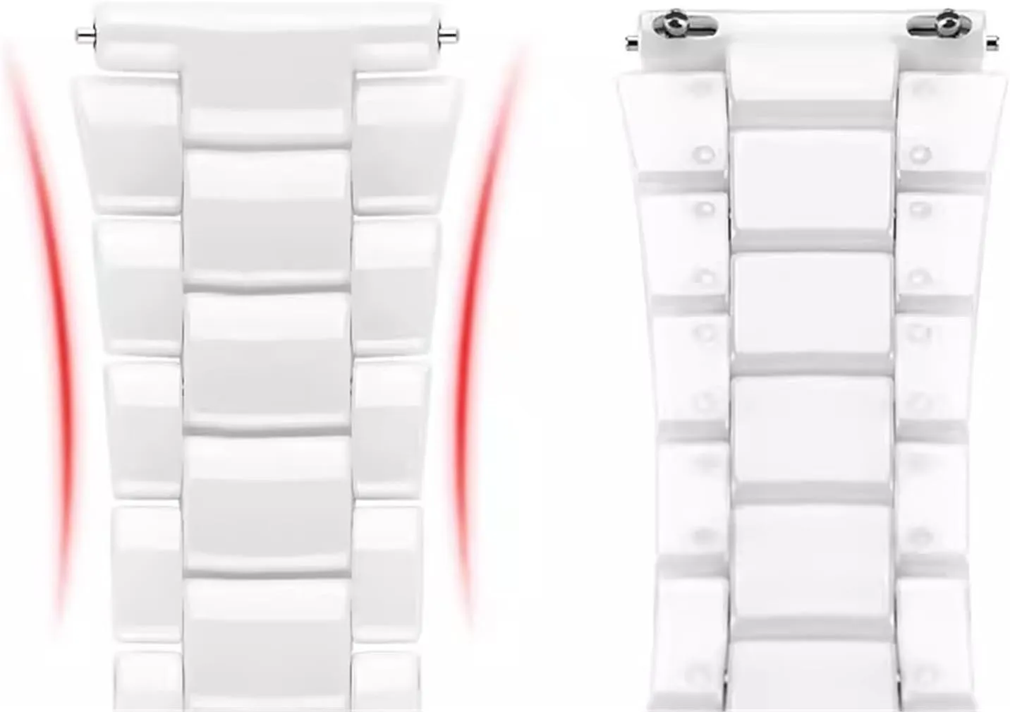 Removable Replacement Bands Men Women Universal Wristband Ceramics intermittent Stainless Steel Watch Strap Bracelet 