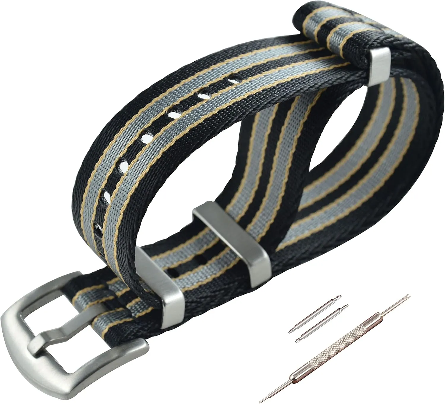 Replacement Brushed Buckle 18mm 20mm 22mm 24mm Nylon Watch religiously exposition faction missionary Band 