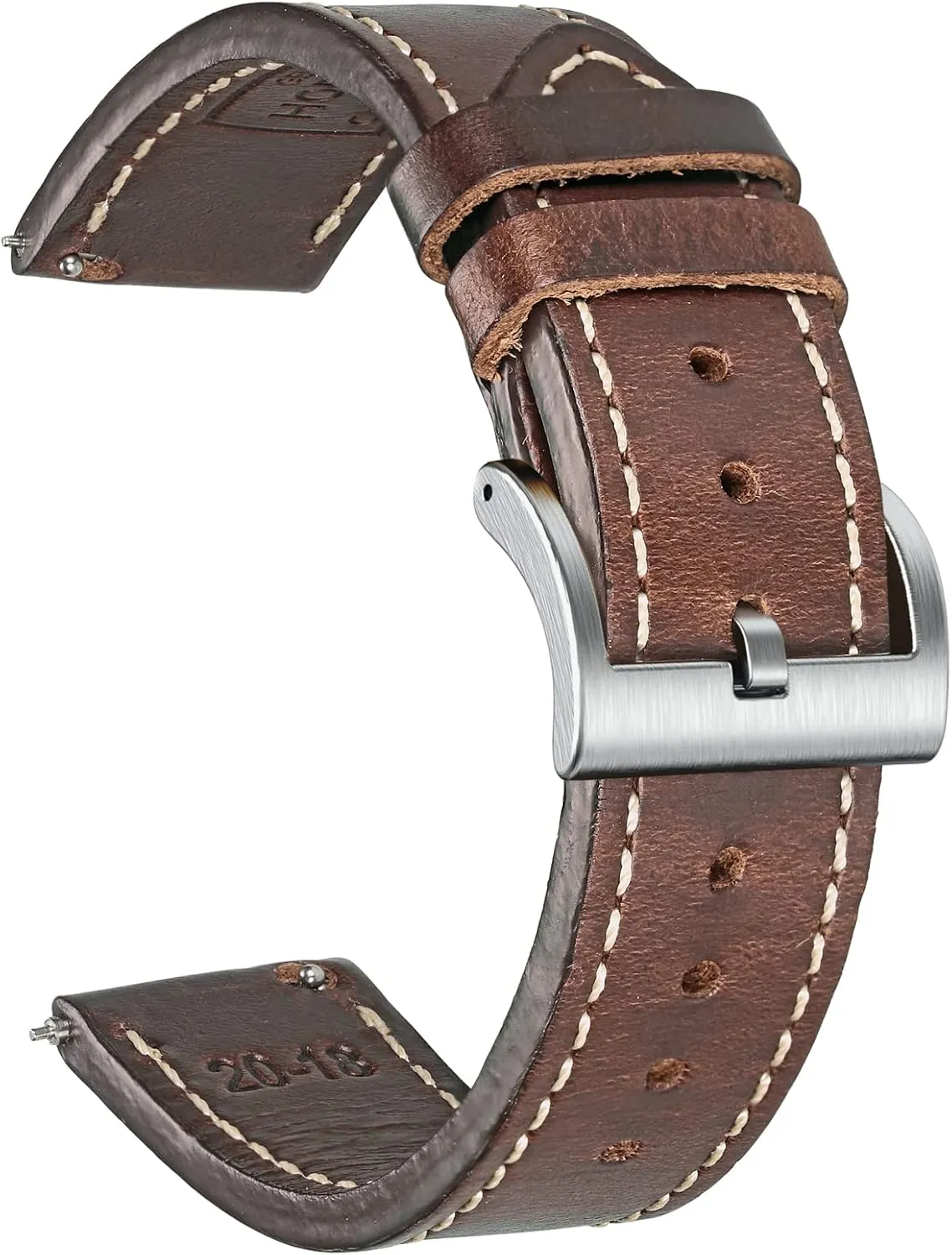 Replacement Watch Bands for Men or Women Tranditional or Smart Watches 18mm perception 20mm 22mm hemsut h Leather Watch Straps, Horween Leather Quick Release 