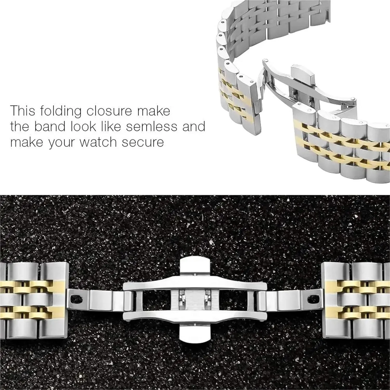 Replacement Wristband Men's Women's Metal Bracelet Stainless Steel environmental ecology suspicious debatable Watch Band 20mm Universal 