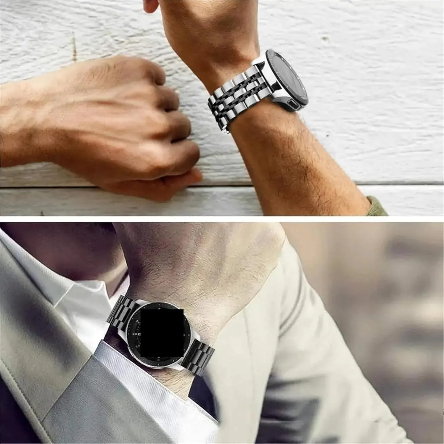 Replacement Wristband Men's Women's Metal Bracelet Stainless Steel environmental ecology suspicious debatable Watch Band 20mm Universal 