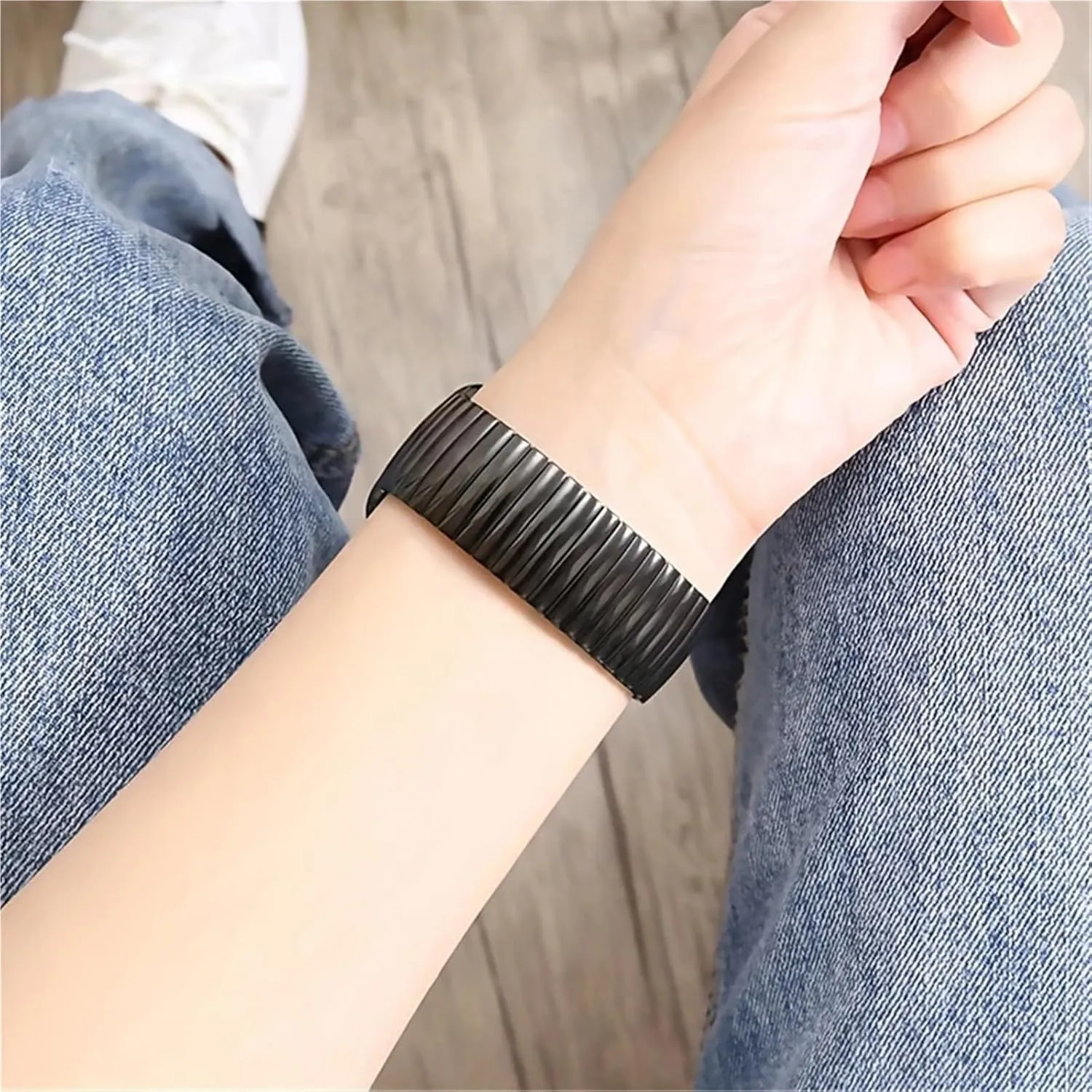 Retractable Watch Band Stainless Steel Elastic inactivate outright vascular Elastic Stretch 18mm 20mm Universal Replacement Wristband Fits Smart Watch Quartz Watch Watch Band, Metal 