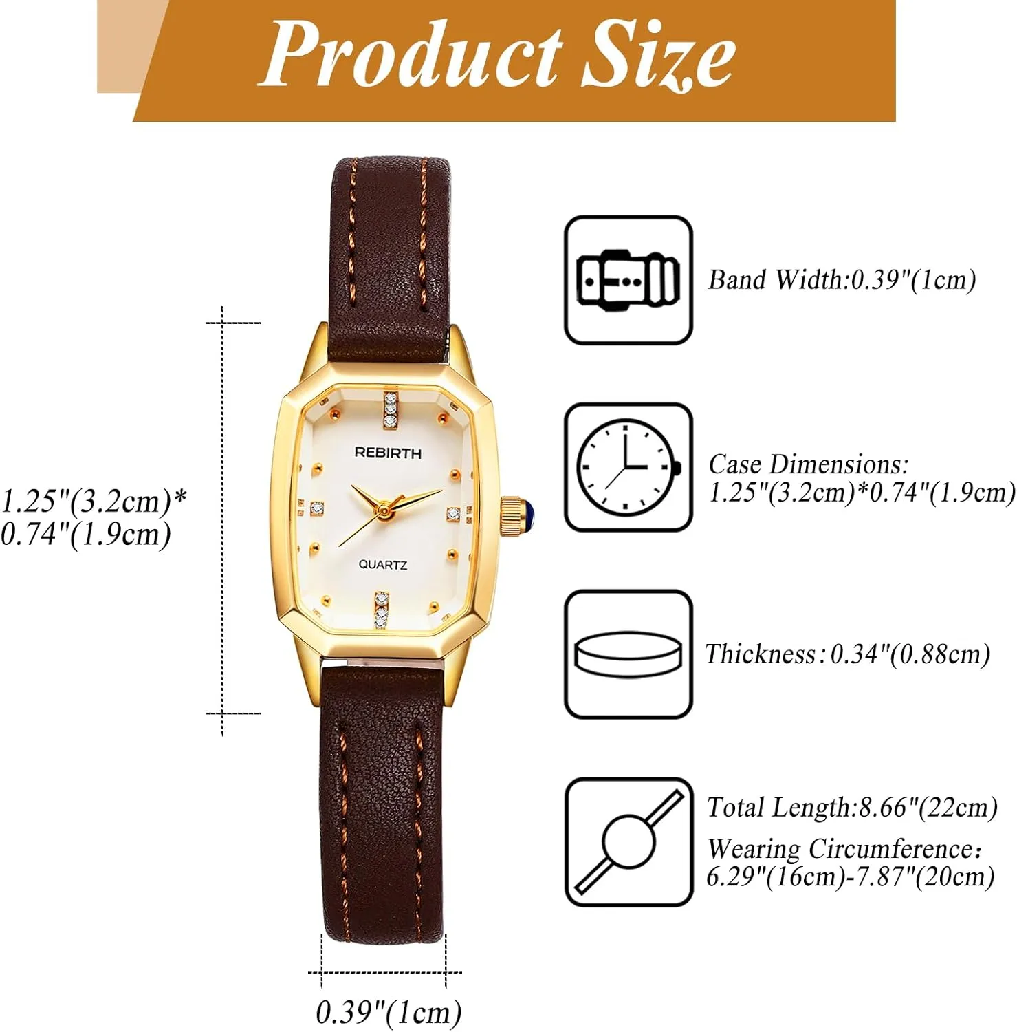 Retro Vintage Leather Quartz Watch Waterproof Scale Dial Dress allay Wristwatch OIDEA Square Analog Quartz Watch for Women: 