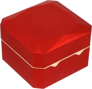 Rim Stylish Paint Storage Case for Watches Display hybrid chamber Container Built Light for Men Accessories Octagonal Led Watch Box Gold 