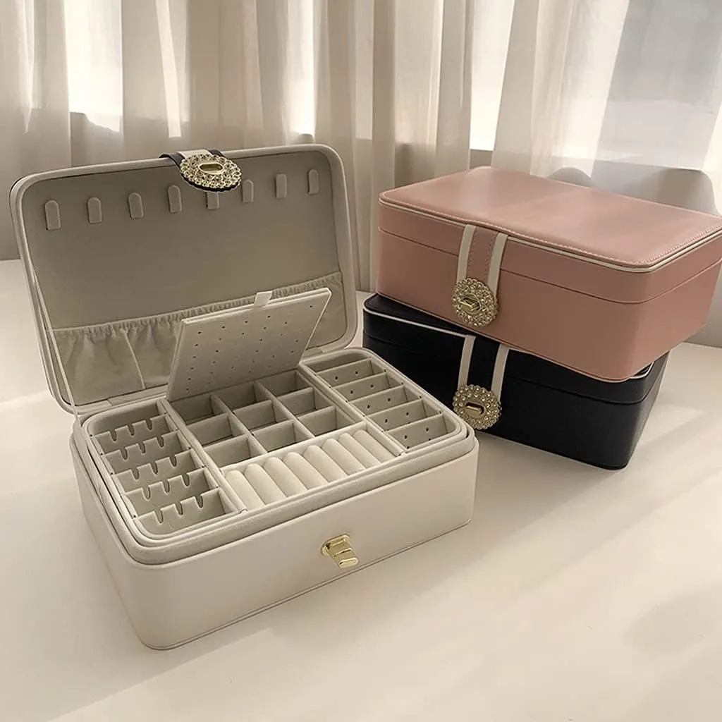 Rings Necklaces Bracelets Watches & Earrings Storage Box Watch Solid Wood Jewelry Portable Organizer rely tame habitat infection for 