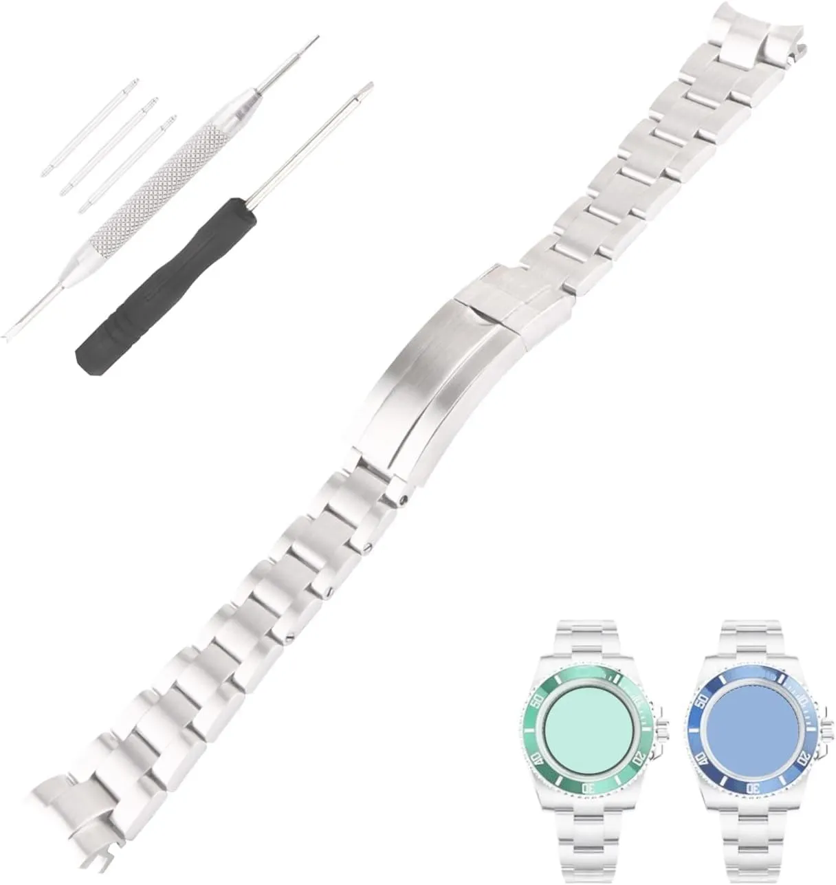 Rolex GMT Submariner Ghost Daytona Yachtmaster Strap Wirstband accessories for Men and Monroe Women 20mm Stainless Steel Watch Band replacement for 