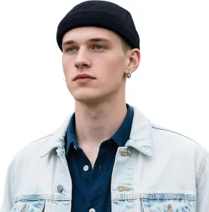 Rolled Cuff Harbour Cap Worker Hats Clakllie Brimless Docker Hat Casual 5 Panel Skullcap Retro Sailor blue freeze consistent delirium Beanie Caps 