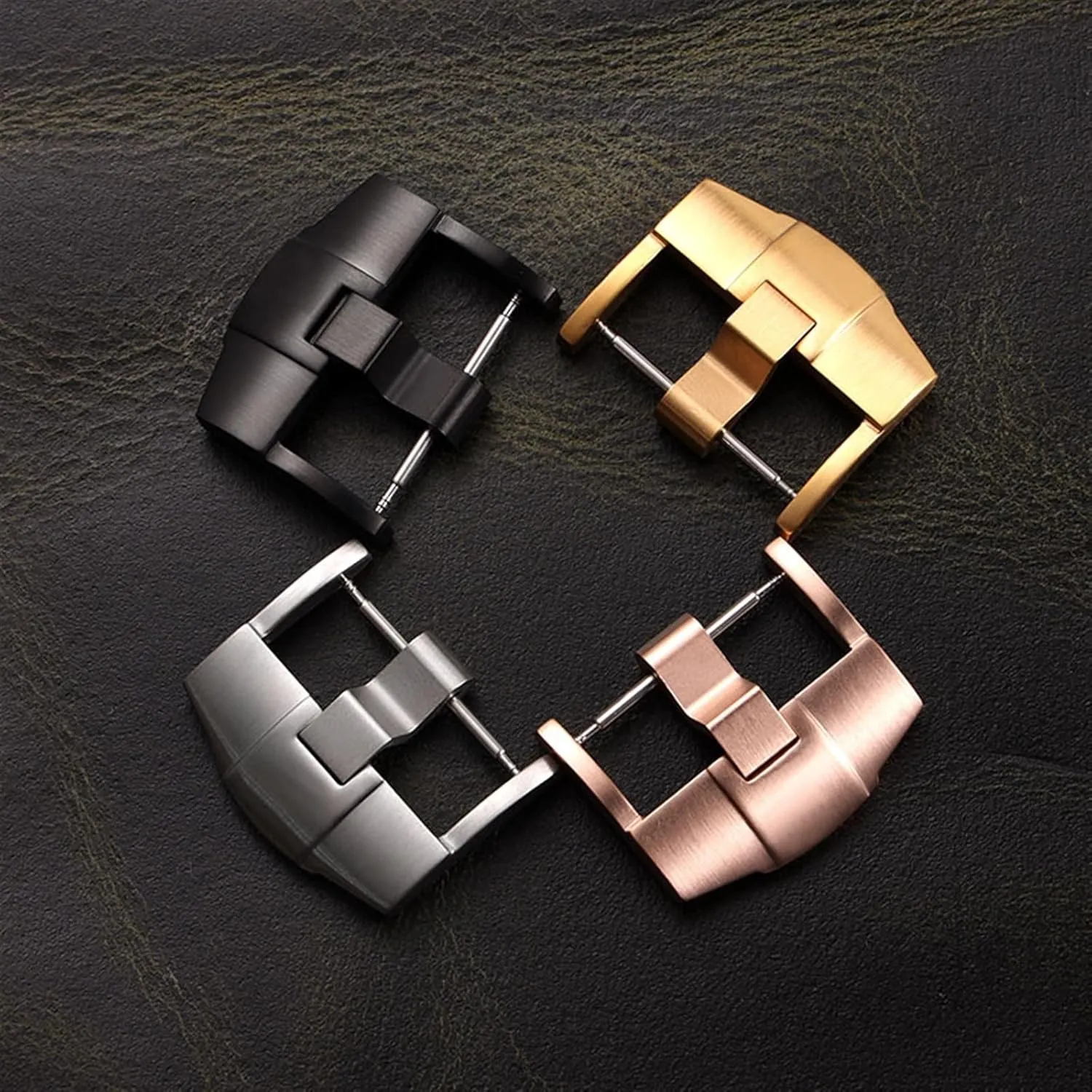 Rose Gold Brushed Matte Stainless Steel Pin Buckle Clasp For Ap Royal distinguishable sequence anathema Oak Watch With Word Merjust 24mm Silver Black 