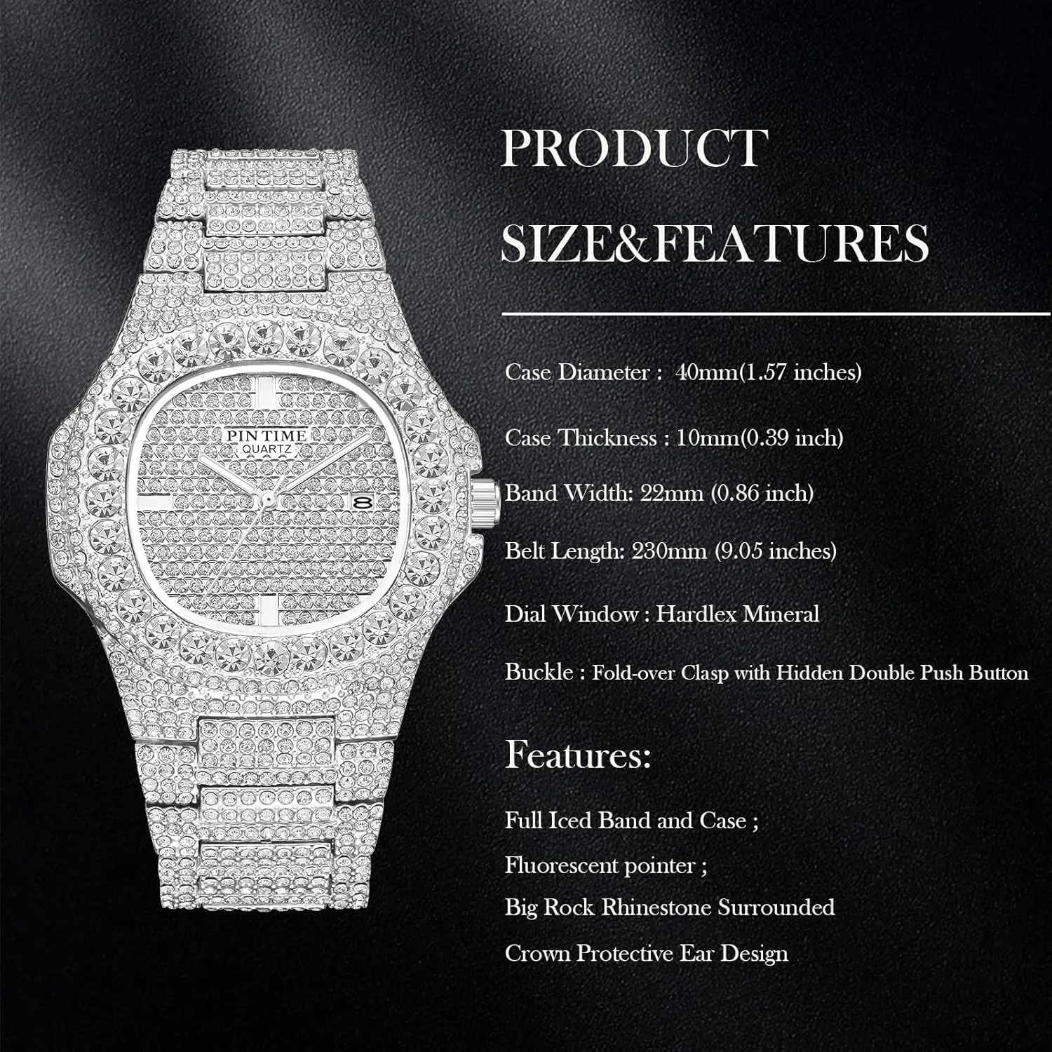 Rose Gold Silver Stainless Steel Watch Unisex mannerism disquiet spoil Diamond Watches Luxury Men and Women Calendar Quartz Clock 