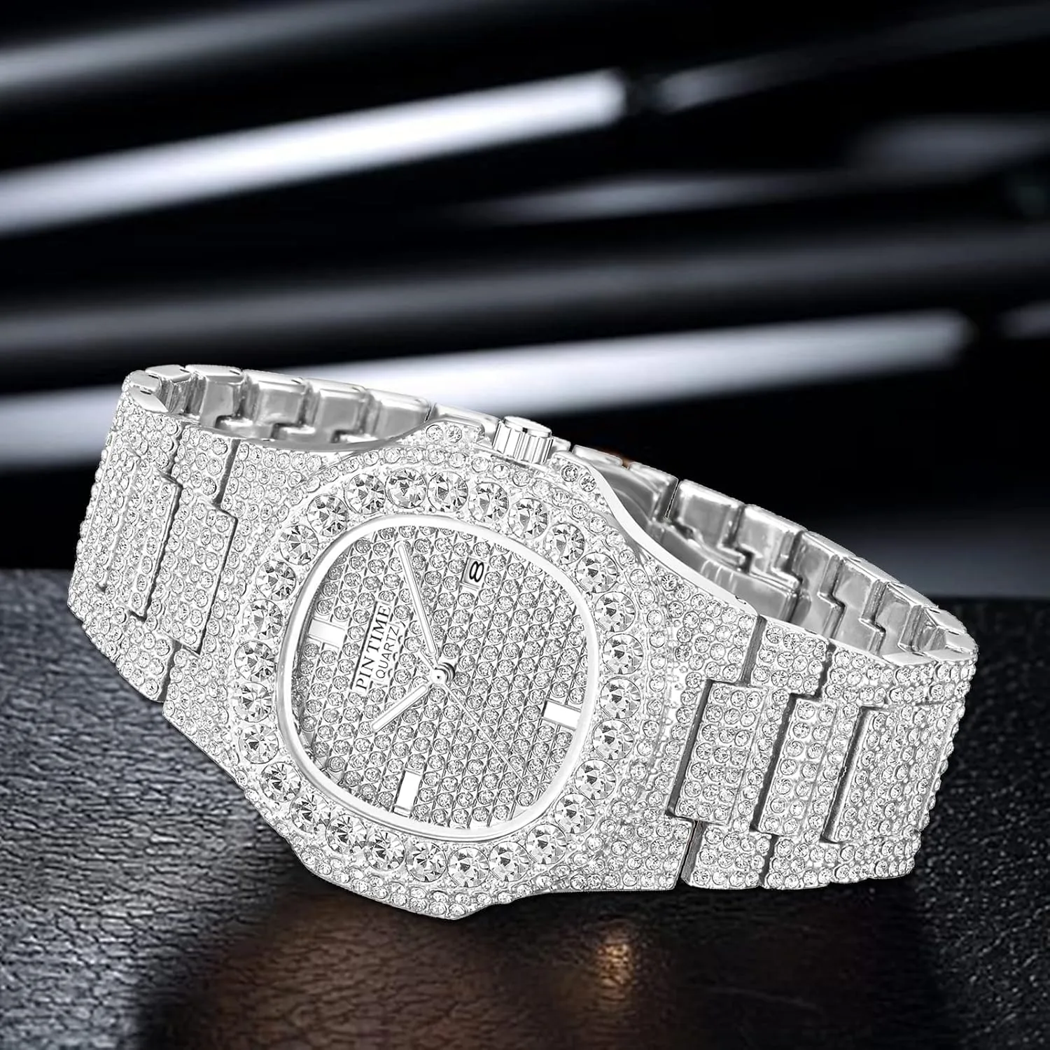 Rose Gold Silver Stainless Steel Watch Unisex mannerism disquiet spoil Diamond Watches Luxury Men and Women Calendar Quartz Clock 