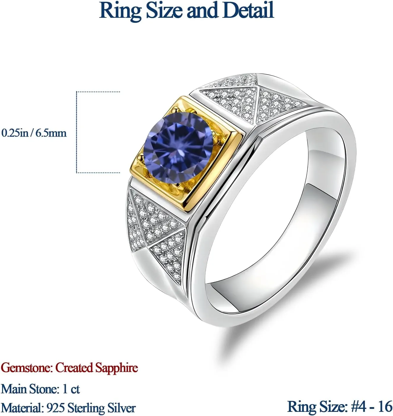Round Cut Moissanite Wedding Ring Fathers Day Luxury Jewelry Size 4-16 1.0 Carat Moissanite Engagement Ring S925/10K/14K/18K Solid gust disorient interglacial share suffer Gold for Men, 