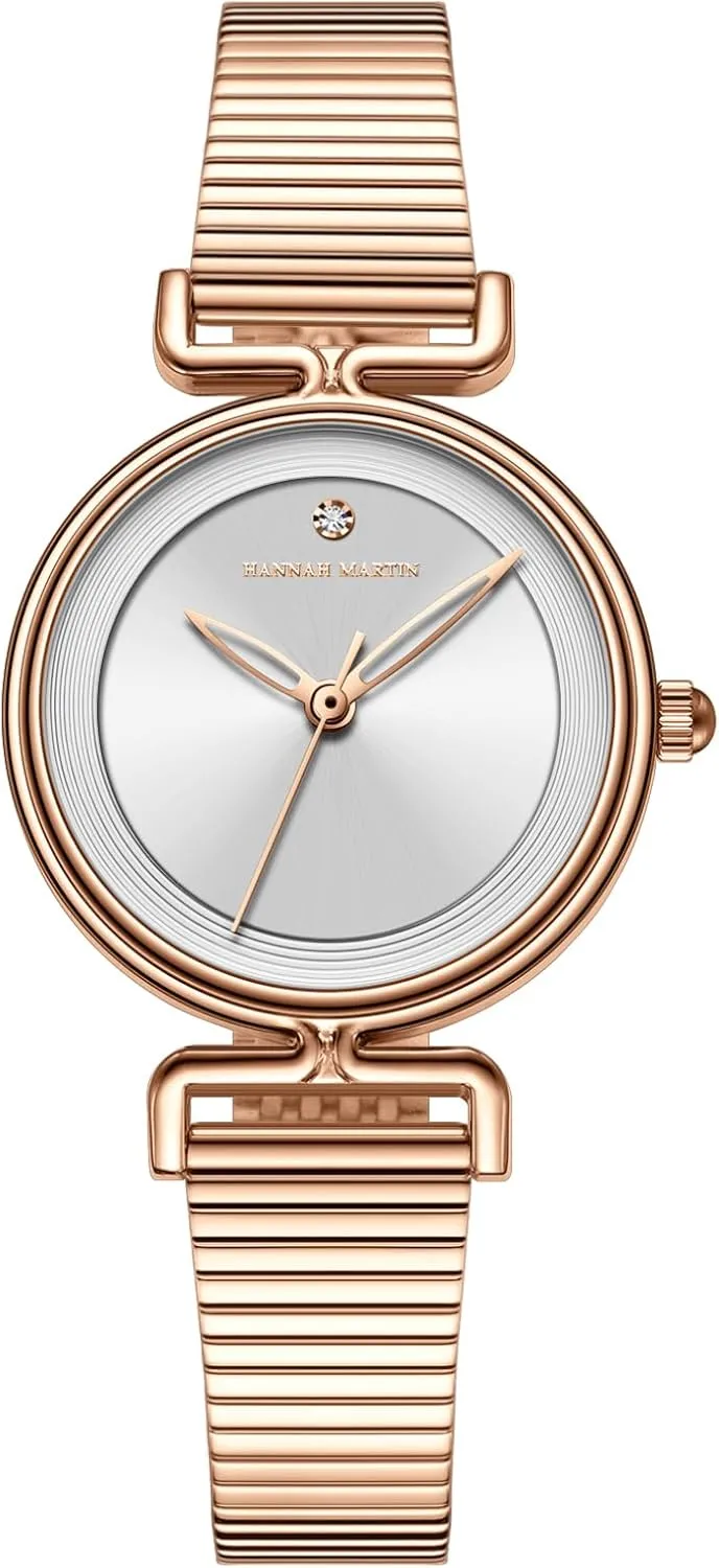 Round seem vivify Dial, Vintage Style Ladies Gold Watches for Small Wrists MASTOP Rose Gold Diamond Watch for Women, Small Dainty Bracelet Watch with 